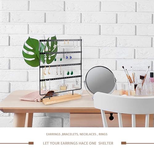 Mocolo Earring Holder Stand, Earring Organizer Display Holder Stand for Hanging Earrings(88 Holes & 4 Layers) thumbnail 5