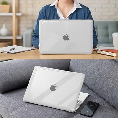 Fintie Hülle kompatibel mit MacBook Air 13 M1 (2018-2020) | A2337(M1)/A2179/A1932, Ultradünne Hartschale Schutzhülle Snap Case, Transparent thumbnail 8