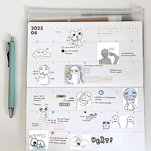 Doodle Meme Sticker Book, Fun Hand-Drawn Graffiti Stickers, 460 Hand Drawn Stickers for Journaling Express Your Mood & Internet Vibes for Laptops, Notebooks, Planners, and Phone Cases thumbnail 4