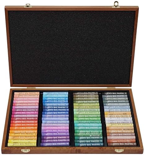 Mungyo Gallery Soft Oil Pastels Wood Box Set of 72 - Assorted Colors by Mungyo Gallery - Image 1