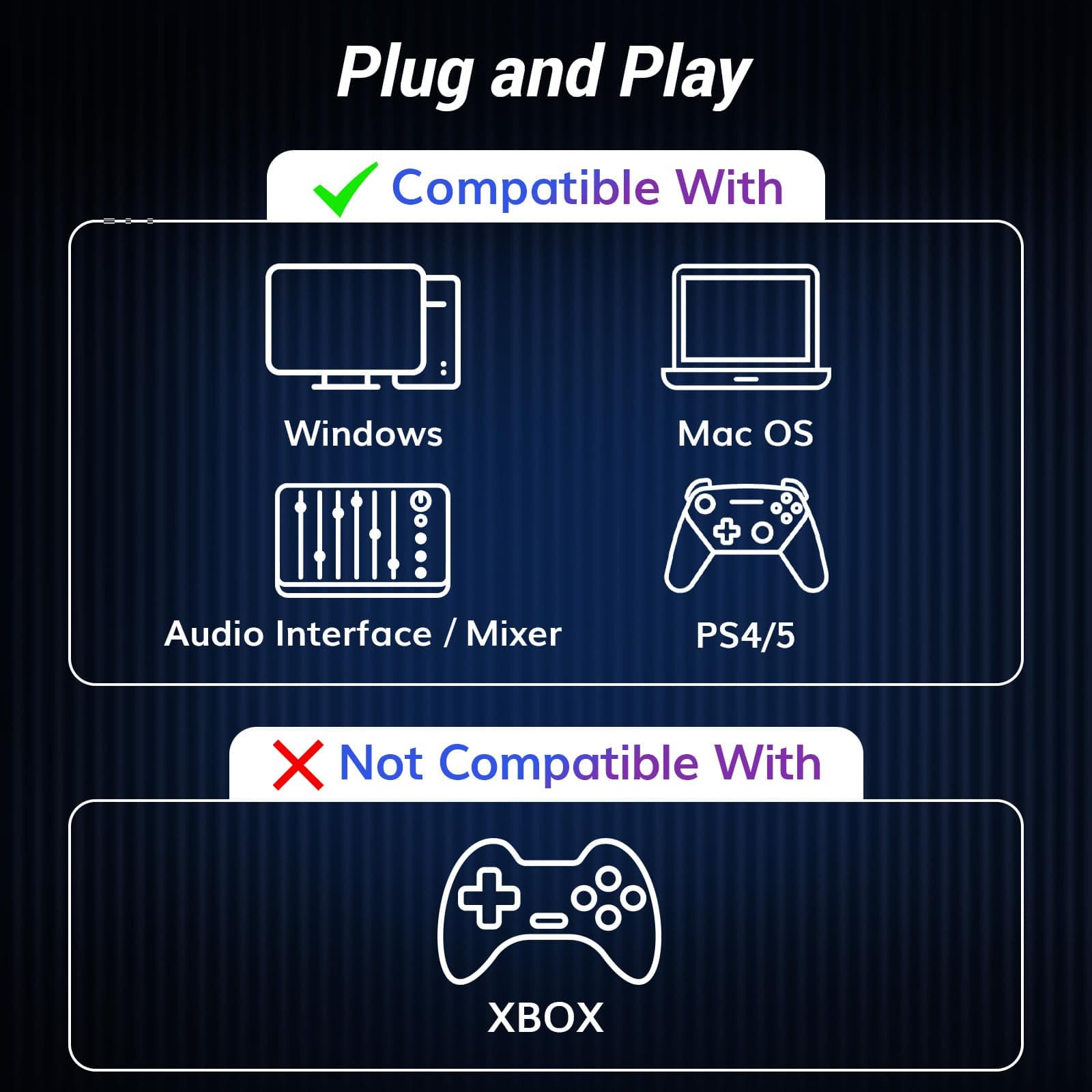TONOR USB/XLR Microfoon, Dynamic Studio PC Mic van Broadcast-kwaliteit met Bureaustandaard voor Podcasting Opname Gaming Muziek Streaming Zingen Voice-Over Ruisonderdrukking, met 3,5 mm Jack, TD520 thumbnail 4