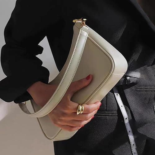 Shoulder Bags for Women Small White Purse Y2K Handbag Crocodile Pattern Clutch 90s Purses thumbnail 7