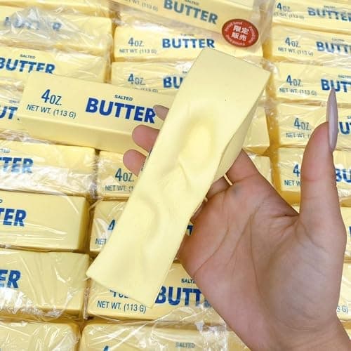 Slow Rising Squishy Butter Stick Toy,Cute Squeeze Butter Toy,Sensory Stress Relief & Fidget Toys,Realistic Food Squishies Stress Balls Toys for Gifts,Party Favors (1pcs-Butter Stick) thumbnail 4