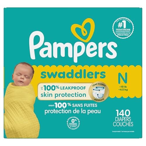 Pampers Baby Diapers - Swaddlers - Size 0, 140 Count, Ultra Absorbent Disposable Newborn Diaper thumbnail 13