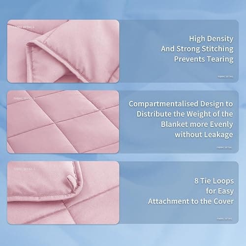 Topcee Weighted Blanket for Adults (20 lbs, 60" x 80") Queen Size Soft Cooling Heavy Blanket Sleeping, Apply to 190-210 lbs Body, Thick Breathable Blanket with Glass Bead, Easy Care thumbnail 5