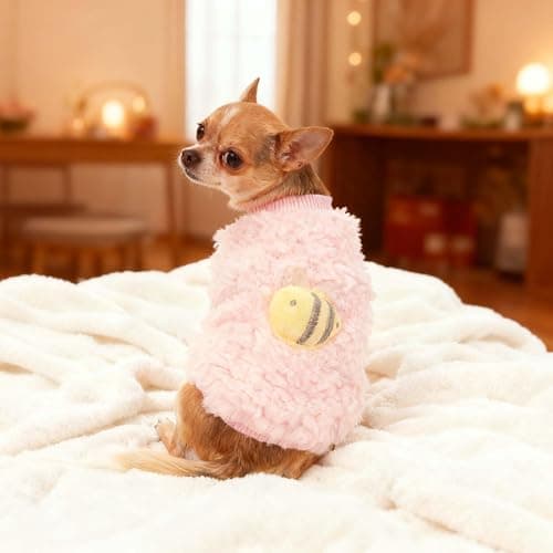 FLAdorepet 3 Packs Teacup Dog Cat XXS Clothes for Chihuahua Yorkie,Winter Warm Fleece Puppy Pet Clothes Sweater Shirt Vest for Mini Newborn Extra Small Dogs (3 Packs, XXS(Pet 1-2LBS)) thumbnail 2