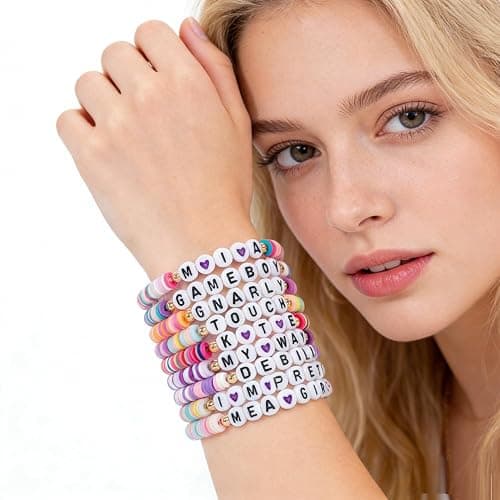 fmsao 10pcs Korea-Pop KATSEYE Bracelets Merch Bracelet Beaded Inspired Katseyes for Wemon thumbnail 2