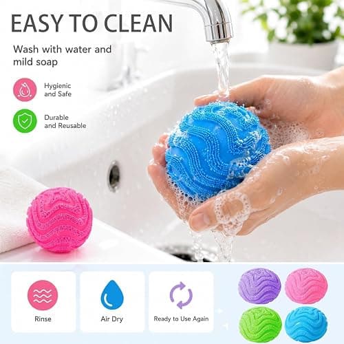 Fuzz Ball Squishy Stress Ball, Stress Fun Desk Fuzz Squeeze Ball, Squishy Ball Calming Tactile Grip for Focus & Relaxation (Blue) thumbnail 4