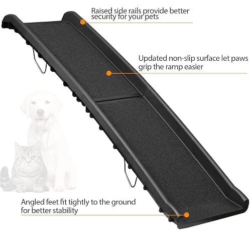 JupiterForce Folding Dog Ramp for Car, Non-Slip Pet Ramp with High Traction Surface, Portable & Lightweight Dog Ramps for SUV, Truck & Bed, Supports Large & Small Dogs thumbnail 9