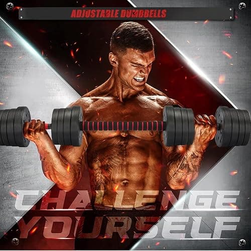 TEENO Dumbbells Barbell Set 30KG/20KG/15KG, Adjustable Dumbbells Weight Lifting Training For Man/Woman,effective for Bodybuilding Fitness Home Training thumbnail 4