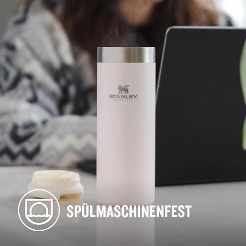 Stanley Aerolight Transit Thermobecher 0.47L - Hält 6 Stunden Heiß - Spülmaschinenfest - Kaffeebecher To Go Auslaufsicher - Kompatibel Mit Gängigen Pkw-Getränkehalterungen - Thermosflasche - Rose - 0.47L - Rose Quartz thumbnail 6