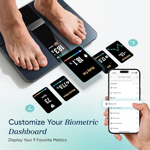 Etekcity FSA&HSA Eligible Smart Scale for Body Weight Fat, Digital Bathroom Weighing Machine for Accurate BMI Muscle Mass Composition, Home Use Apple Health Compatible Fitness Equipment thumbnail 5