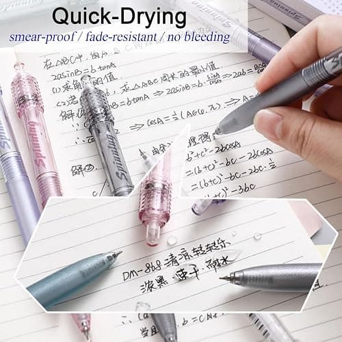 Archic Retractable Black Gel Ink Pen Rotary Ballpoint Pens Fine 0.5mm Pack of 6 Colors thumbnail 4