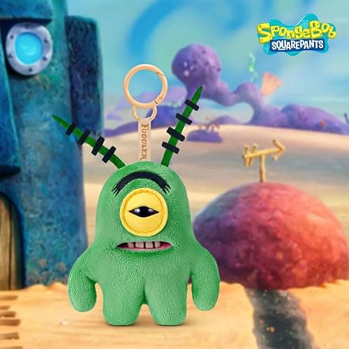 Fuggler SpongeBob 5-Inch Plush Keyring by ZURU, Funny Ugly Monster Bag Clip-on Stuffed Animal, Multiple Characters Available thumbnail 6