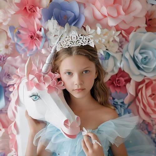 Schmoopy Tiara Crown for Women, Crystal Tiara for Bridal Prom Queen Birthday Wedding Party (A-Silver) thumbnail 2