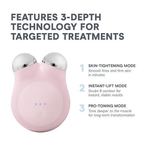 NuFACE MINI+ Microcurrent Facial Device Kit - FDA Cleared Face Sculpting & Skin Tightening Device to Contour, Lift & Tone + Microcurrent Gel Activator & Silk Creme - Sandy Rose thumbnail 2