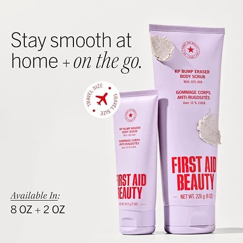 First Aid Beauty KP Bump Eraser Body Scrub with 10% AHA - Dermatologist-Tested Keratosis Pilaris Exfoliator - Support for Rough Bumps, Uneven Skin Texture & Strawberry Skin - Sensitive Skin thumbnail 8