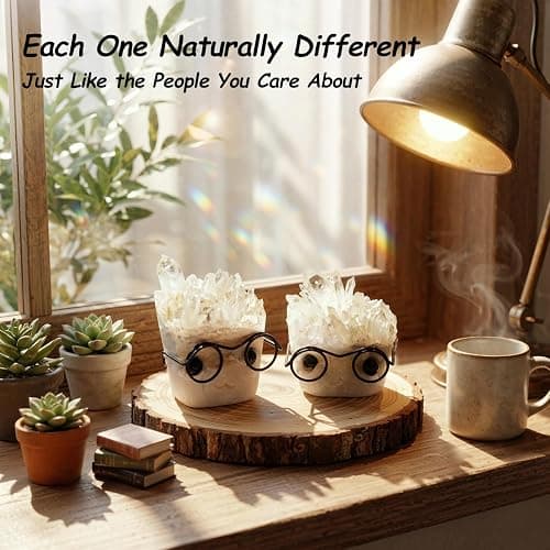 Estairkas Natural Crystal Hedgehog Pet Rock, Mystery Quartz Desk Decor | Punk crystal buddy for rock collectors, coworkers & friends; fun birthday desk accessory thumbnail 3