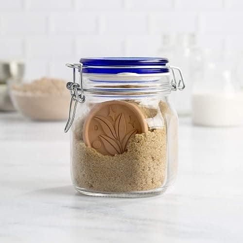Goodful Brown Sugar Saver and Softener Disc with Elegant Leaf Design, Multiple Uses for Food Storage Containers, Reusable and Food Safe, Terracotta, 2 Pack thumbnail 2
