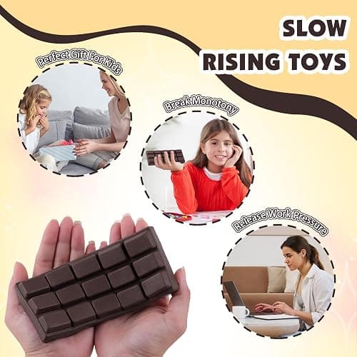 Anboor Slow Rising Chocolate Squishy Toys for Kids Food Foam Stress Squishes Cute Giant Squeeze Toy thumbnail 6