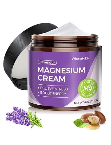 stilip Natural Topical Magnesium Cream for Sleep,Nighttime Magnesium Lotion for Pain and Leg Cramps,Muscle Relaxation,Calm,Deep Hydration for Skin Care-Lavender - Image 1