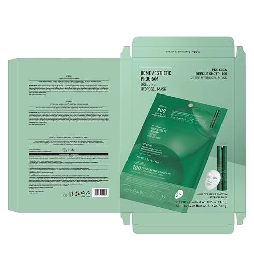 VT COSMETICS Pro Cica Reedle Shot 100 2-Step Hydrogel Mask(34.5gx4ea), Intensive Calming, Exosome Centella Asiatica, Blemish Relief, Overnight Melting Mask, Korean Facial Mask thumbnail 8