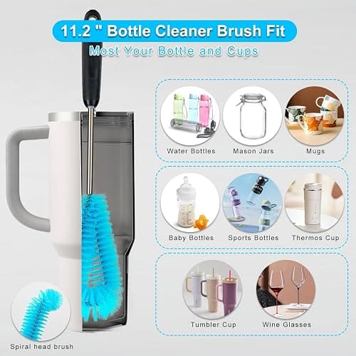 Aooiiysd 4 Pack Bottle Cleaner Set, Including Long Water Bottle Clean, Straw Clean and 3 in 1 Multi Functions Clean, Suitable for Stanley Cups, Baby Bottles, Travel Mugs, Decanters, Straws thumbnail 4
