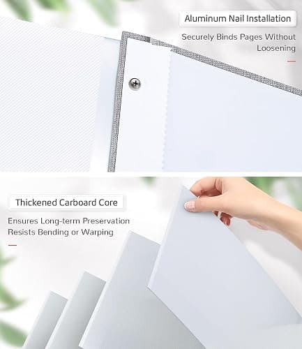 Artfeel Photo Album Self Adhesive Scrapbook Album for 3x5 4x6 5x7 8x10 Pictures,40 Pages Linen Cover with Display Window DIY Photo Book,Ideal Gifts for Family Travel Wedding Baby thumbnail 7