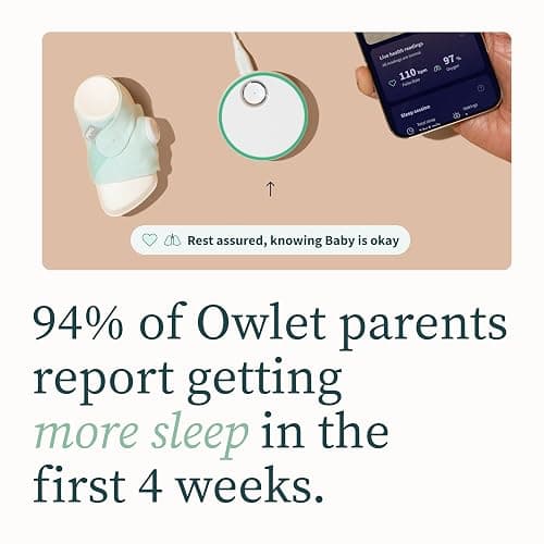 Dream Sock – Smart Wearable Baby Monitor - Infant Pulse Oximeter Tracks Oxygen & Heart Rate | Parents Receive Alerts, Sleep & Health Insights via App | FDA Cleared thumbnail 5