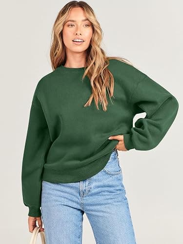 ANRABESS Womens Sweatshirts Crewneck Fleece Oversized Pullover Sweaters Fall Winter Cute Tops Teen Girls Preppy Clothes 2025 thumbnail 8