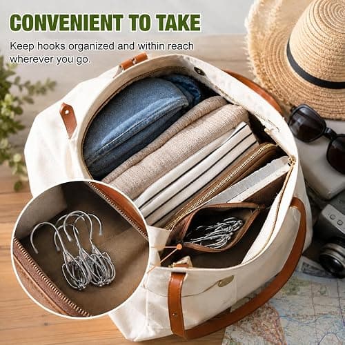 20PCS Heavy Duty Metal Space Saving Closet Chain Hangers | Retractable Multi-Loop Clothes Organizer for Home Wardrobe, Dorm & Travel | Durable Rust-Resistant Space-Saving Closet Storage thumbnail 6