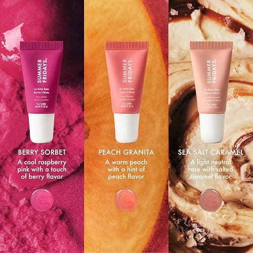 Summer Fridays Sweet Summer Minis Lip Balm Trio (0.35 Oz, 3 Ct) | Limited-Edition Tinted Lip Gloss Gift Set, Hydrating, Non-Sticky Sheer Color, Nourishing Skin Care Ingredients, Vegan thumbnail 4