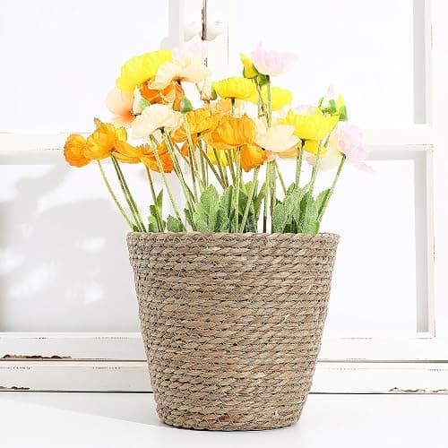 Balacoo Woven Plant Basket: Pot Basket Planter Seagrass Basket Wicker Baskets Natural Storage Pot for Storage Laundry thumbnail 5