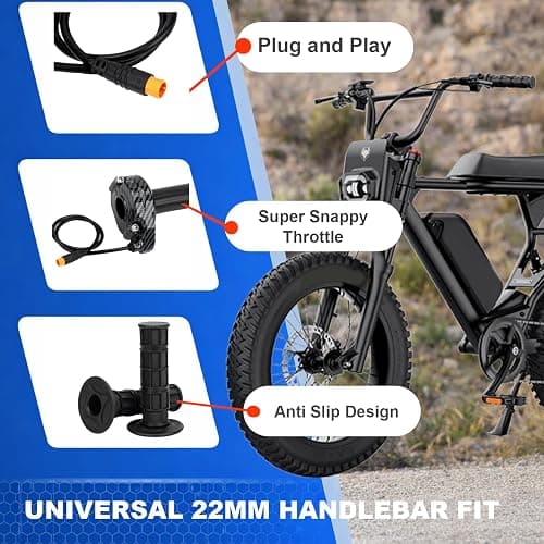 Ebike Full Twist Throttle for Macfox, 3 Pin Surron Style Throttle Grip Kit 12V-72V Compatible with HappyRun Freego Heybike Electric Dirt Bike thumbnail 8