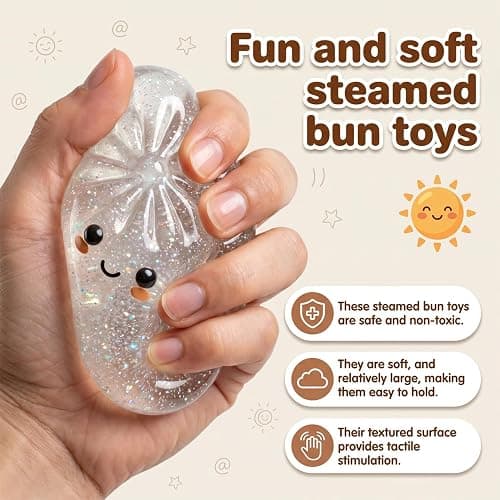 Glitter Dumpling Squishy Mystery Box, 2026 New Dumpling Squishies Fidget Toy Stress Relief Squeeze Ball for Kids Adults Classroom Prizes Goodie Bag Stuffers Party Favors (Gold) thumbnail 4