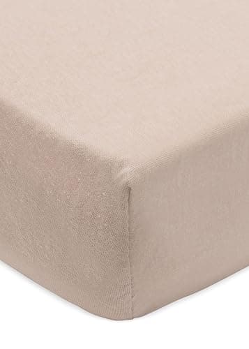 Jollein Lot de 2 draps-Housses en Jersey - pour Berceau - Rose Sauvage - Biscuit - 40/50 x 80/90 cm - 100% Coton - Certifié Oeko-TEX thumbnail 3
