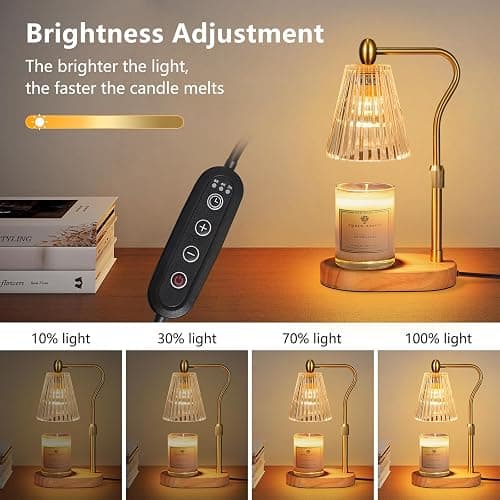 Candle Warmer Lamp with Timer and Dimmer Adjustable Height, Candle Warmer for Scented Jar Candles Home Decor Christmas Gifts thumbnail 3