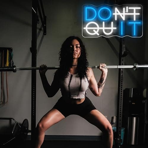 KENFARI Led Neon Signs,Don't Quit Neon Sign Office Room Yoga Gym Room Man Cave Gamer Room, Powered by 5V USB with Dimmable Switch thumbnail 3