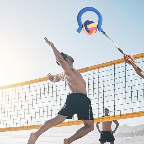 Adjustable Volleyball Spike Trainer with Question Mark Hook, Portable Lightweight Hitting Trainer for Serving, Spiking & Jump Training, Real-Ball Feel, Volleyball Gift for Beginners & Pros (No Ball) thumbnail 8