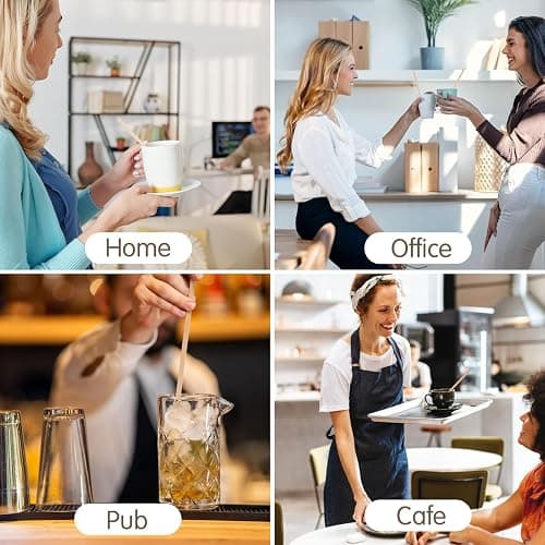 WISYOK 500 PCS Coffee Stirrers, 7 Inch Premium Birch Wood Sticks, Smooth Round Ends, Splinter-Free Disposable Stir Sticks for Coffee, Cocktails, Office, Home Use thumbnail 6
