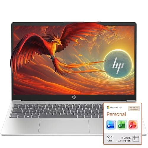 HP Business Laptop with Microsoft Office 365, 16GB RAM, 1TB OneDrive and 128GB SSD, 4-Core Intel 13th Gen Processor | No Mouse, Fast Response, Long Battery Life, Good Value - Image 1
