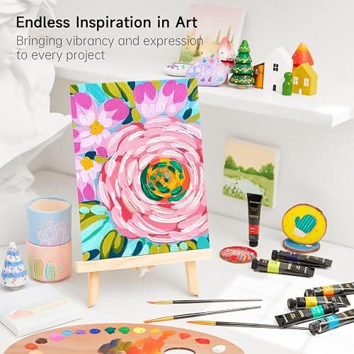 Shuttle Art Acrylic Paint Set, 15 x 12ml Tubes Artist Quality Non Toxic Rich Pigments Colors Perfect for Kids Adults Beginners Artists Painting on Canvas Wood Clay Fabric Ceramic Crafts thumbnail 7