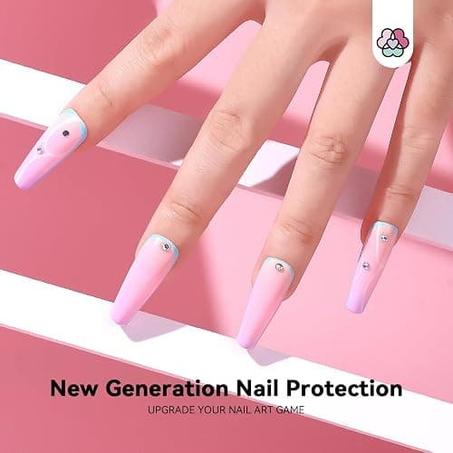 SAVILAND Liquid Latex Tape Kit - 2pcs 20ml Latex Tape for Nails Art Peel Off Cuticle Nail Polish Guard Skin Barrier Protector Gel Nail Polish Remover for Nail Salon Home DIY thumbnail 7