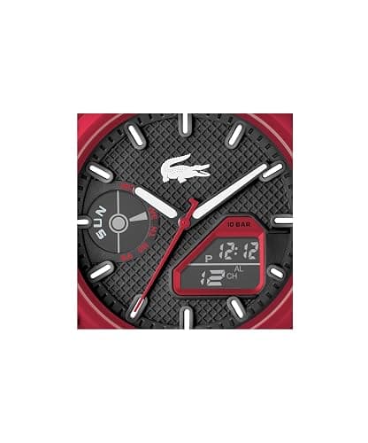 Lacoste LC33 Men's Analog and Digital Movement Watch, Silicone Strap, Water Resistant Up to 10ATM/100 Meters - Contemporary, Sporty - Premium Fashion Timepiece - Gift for Him - 45mm thumbnail 2