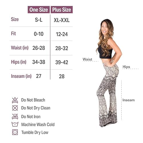 SATINA High Waisted Flare Leggings for Women - Yoga Pants for Women - Buttery Soft Bell Bottom Palazzo - Versatile Sizing thumbnail 6