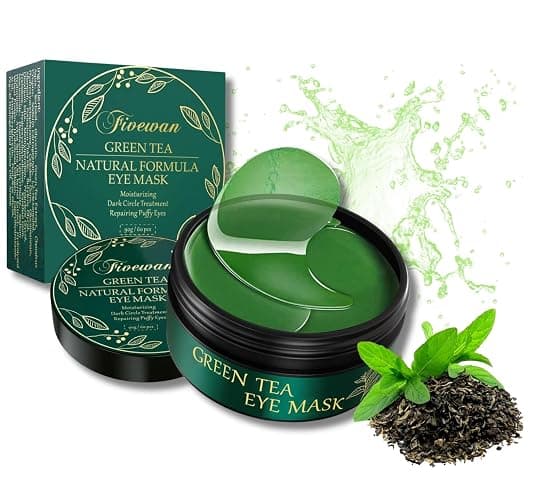 Green Tea Under Eye Gel Patches for Dark Circles and Puffy Eye Bags, 60 Pcs Collagen Under Eye Mask for Removing Wrinkles (60p, Green Tea) - Image 1