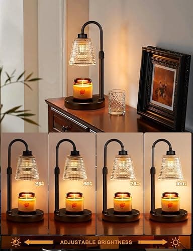 Innqoo Candle Warmer Lamp with Timer, Dimmable Candle Warmer for Jar Candles, Height Adjustable Wax Melts Warmer, Birthday Gifts for Women Mom, House Warming Gifts New Home Decor thumbnail 3
