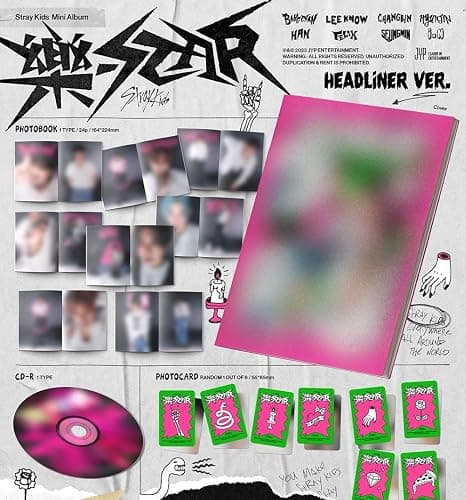 Stray Kids 8th Mini Album 樂-ROCK STAR (HEADLINER ver.) + [STRAYKIDS Photocards Set] thumbnail 2