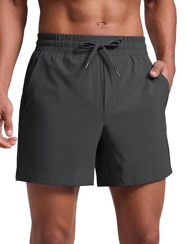 CRZ YOGA Linerless Workout Shorts 5'' | Lightweight, Quick Dry, Running, Pockets, for Men - Image 1