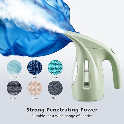 HiLIFE Steamer for Clothes, Portable Handheld Design, 240ml Big Capacity, 700W, Strong Penetrating Steam, Removes Wrinkle, for Home, Office and Travel(ONLY FOR 120V)(Green) thumbnail 5